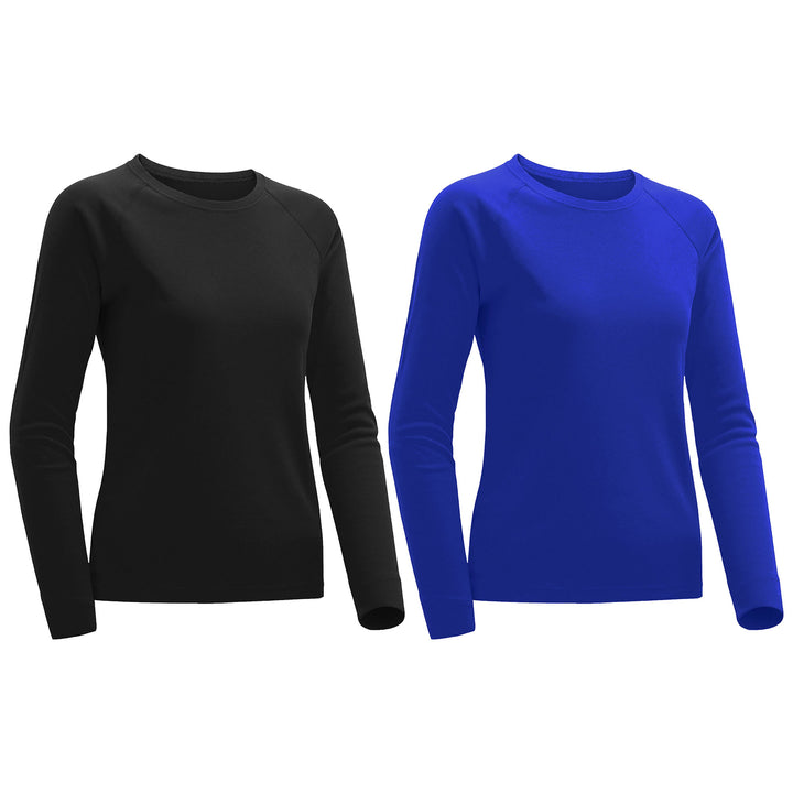 Womens Ultra Soft Long Sleeve T-Shirt 2-Piece Set Plus Size Casual Wear Image 1