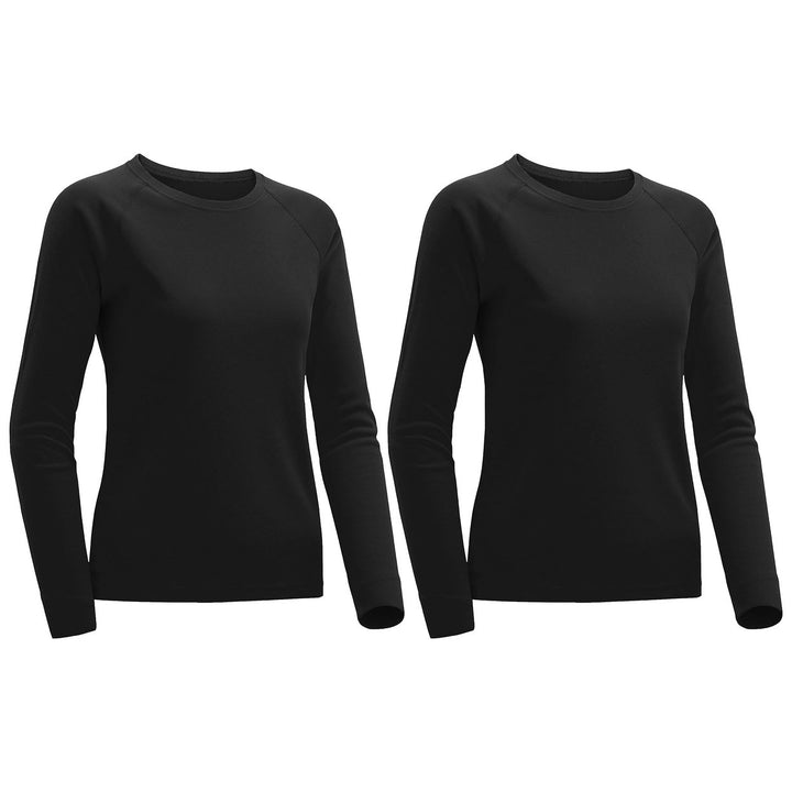 Womens Ultra Soft Long Sleeve T-Shirt 2-Piece Set Plus Size Casual Wear Image 3