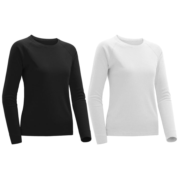 Womens Ultra Soft Long Sleeve T-Shirt 2-Piece Set Plus Size Casual Wear Image 4