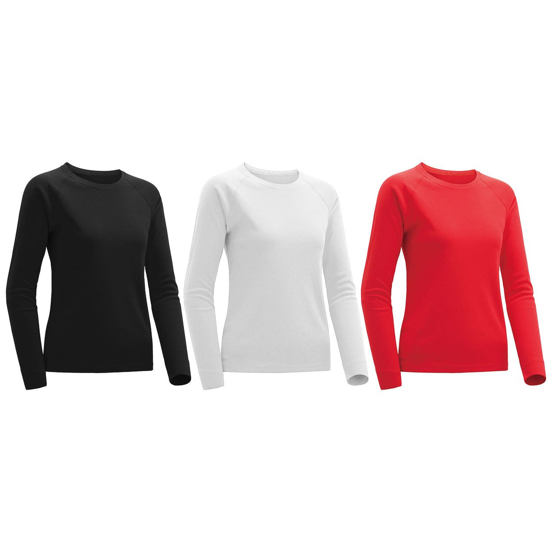 Womens Long Sleeve T-Shirts 3 Piece Set Ultra Soft Plus Size Casual Wear Image 3