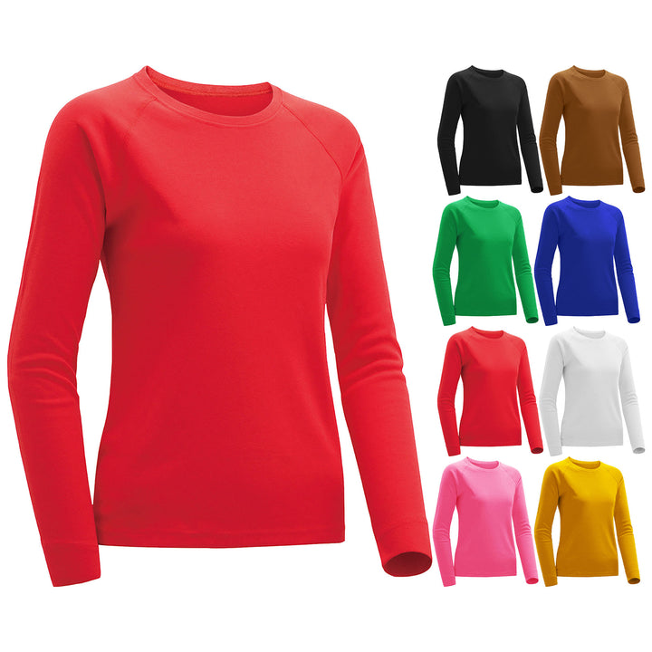 Womens Ultra Soft Cozy Long Sleeve T-Shirt Plus Sizes Randomly Selected 2/4-Piece Image 1