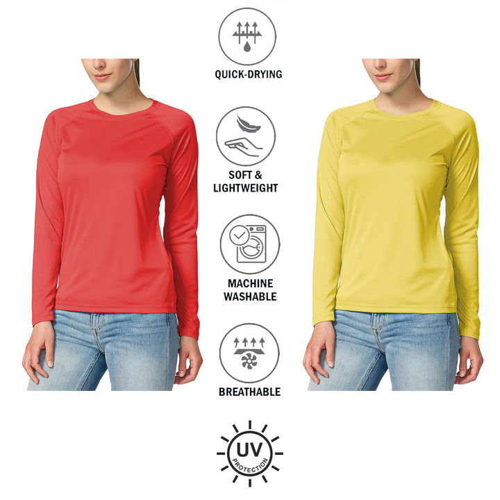 Womens Long Sleeve T-Shirts 3 Piece Set Ultra Soft Plus Size Casual Wear Image 9