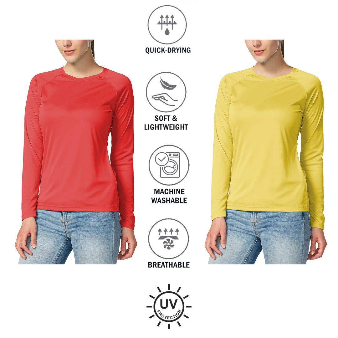 Womens Ultra Soft Long Sleeve T-Shirt 5-Piece Set Plus Size Casual Wear Image 8