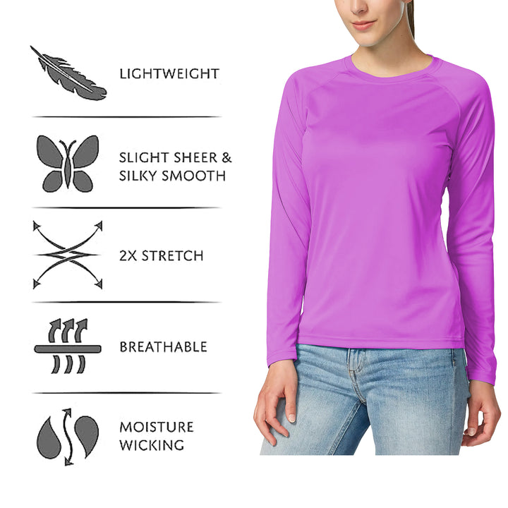 Womens Ultra Soft Long Sleeve T-Shirt 5-Piece Set Plus Size Casual Wear Image 10