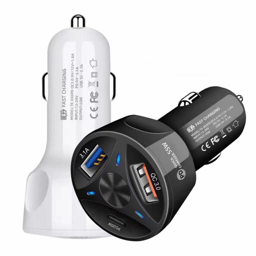 Car Charger with C type and USB Image 1