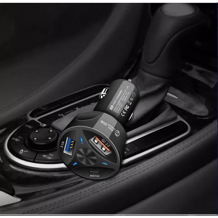 Car Charger with C type and USB Image 3