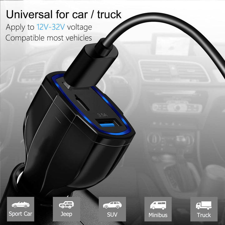 3 Port Fast Charge 3.0 Car Charger Image 4