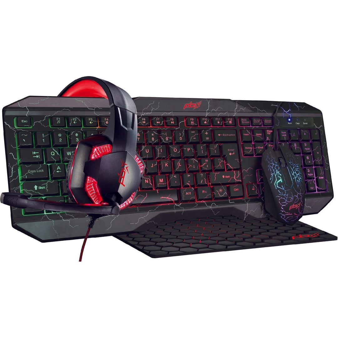 4 N 1 Pro Gaming Kit Headphones Keyboard Mouse pad Image 1