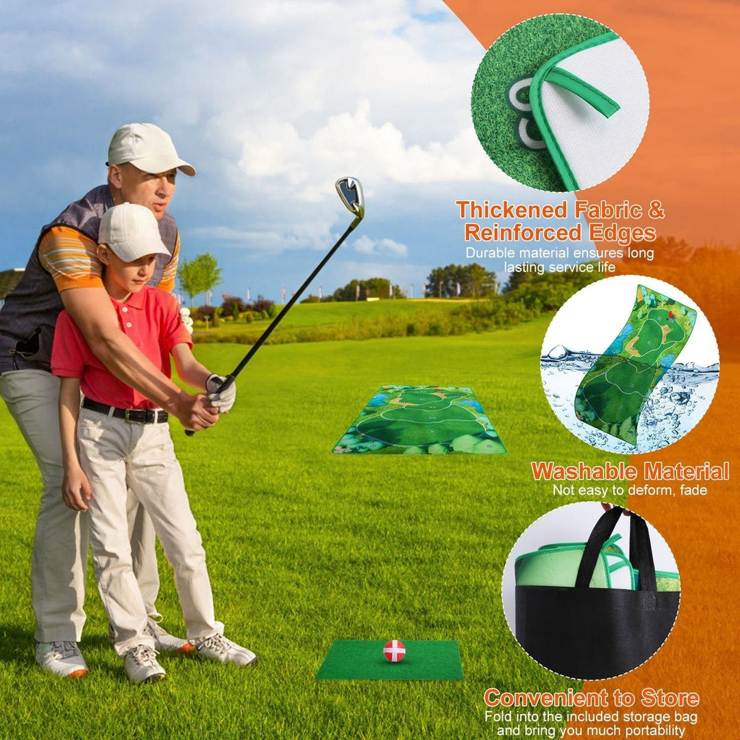 Golf Game Set Golf Game Training Mat Chipping Mat 20Pcs Sticky Golf Balls Indoor Outdoor Golf Practice Mat Image 4