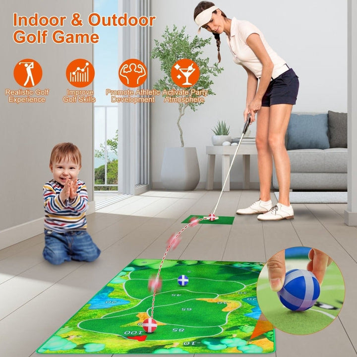 Golf Game Set Golf Game Training Mat Chipping Mat 20Pcs Sticky Golf Balls Indoor Outdoor Golf Practice Mat Image 6