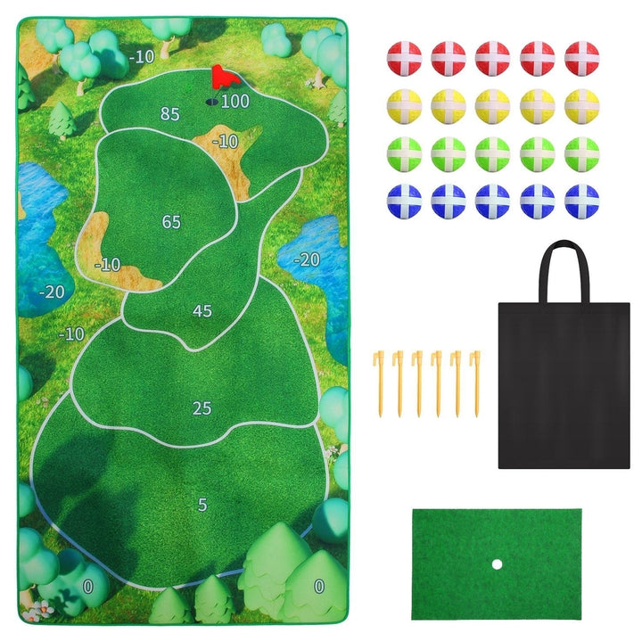 Golf Game Set Golf Game Training Mat Chipping Mat 20Pcs Sticky Golf Balls Indoor Outdoor Golf Practice Mat Image 8