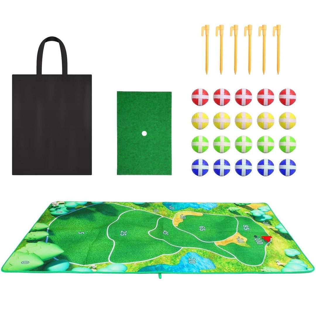 Golf Game Set Golf Game Training Mat Chipping Mat 20Pcs Sticky Golf Balls Indoor Outdoor Golf Practice Mat Image 9