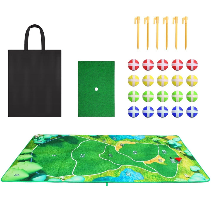 Golf Game Set Golf Game Training Mat Chipping Mat 20Pcs Sticky Golf Balls Indoor Outdoor Golf Practice Mat Image 9