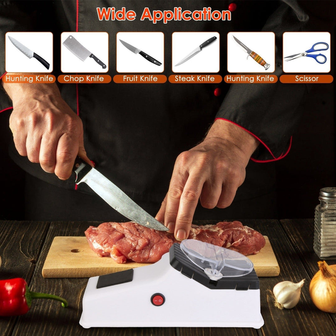 Electric Knife Sharpener For Quick Sharpening Polishing Multifunctional Automatic Kitchen Knife Sharpener Scissor Image 6