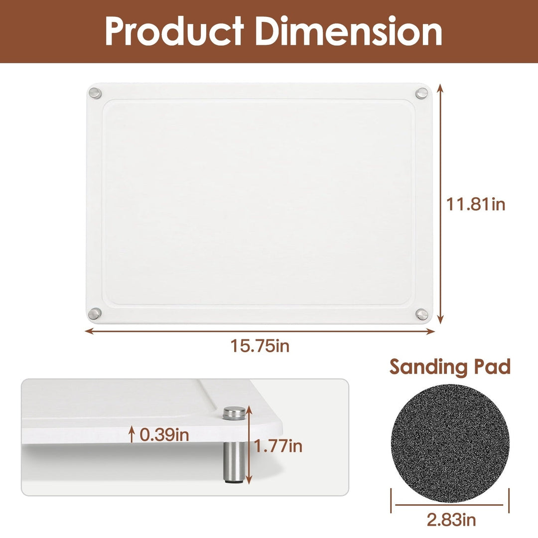 Stone Dish Drying Mats Home Dish Quick Drying Stone Pad Diatomaceous Earth Draining Mat with Anti-Slip Stainless Steel Image 9