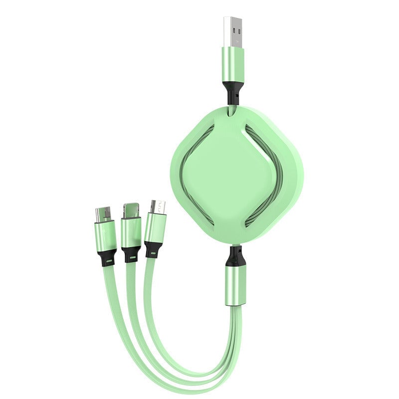 Portable 3 In 1 Fast Charging Cable Type C micro Usb Cable 2.1a Multi Port 43.3in Image 2