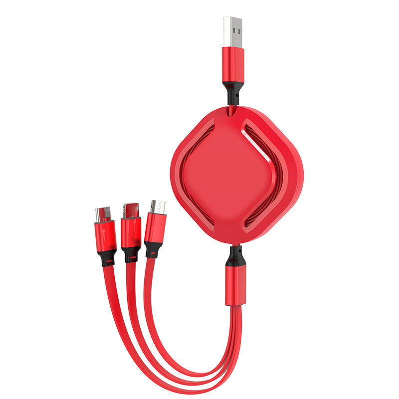 Portable 3 In 1 Fast Charging Cable Type C micro Usb Cable 2.1a Multi Port 43.3in Image 3