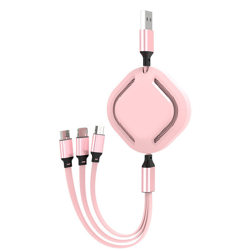 Portable 3 In 1 Fast Charging Cable Type C micro Usb Cable 2.1a Multi Port 43.3in Image 4