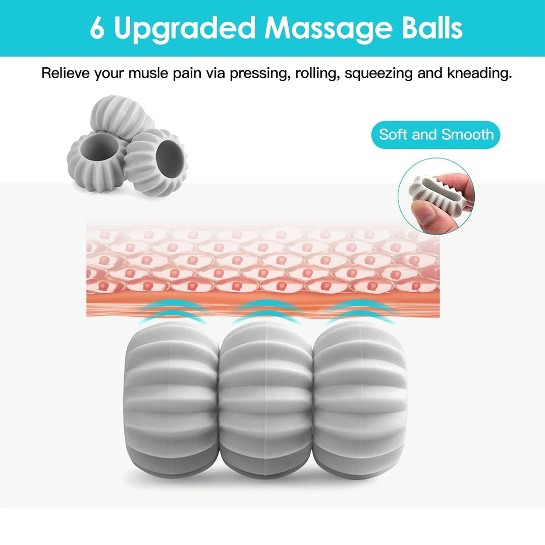 Neck Roller Massager 360 Rotatable Trigger Point Roller Portable Massager with 6 Balls for Neck Leg Thigh Foot Pain Image 6