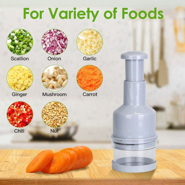 Manual Food Chopper Vegetable Chopper Dicer Garlic Mincer Onion Cutter Salad Press Chopper Hand Nut Chopper Image 4