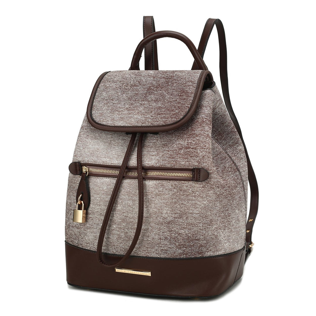 MKF Collection Porsha Backpack Vegan Leather Women Daypack Bag by Mia K Image 3