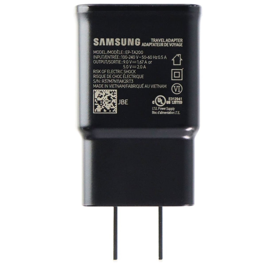 Samsung OEM Adaptive Fast Charge Single USB Wall Adapter - Black (EP-TA200) Image 1