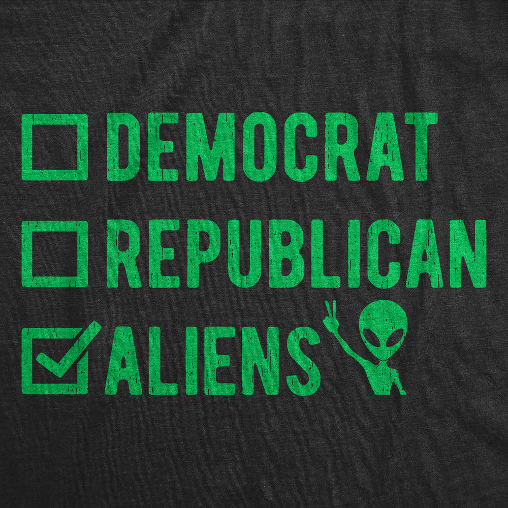 Mens Funny T Shirts Voting Ballot Aliens Sarcastic Political Alien Graphic Tee For Men Image 2