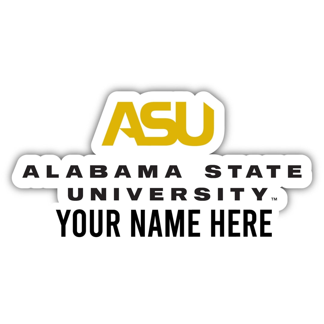 Alabama State University Customizable Round Vinyl Decal Sticker Officially Licensed Collegiate Product Image 1