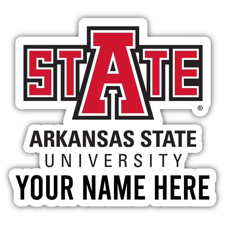 Arkansas State Customizable Round Vinyl Decal Sticker Officially Licensed Collegiate Product Image 1