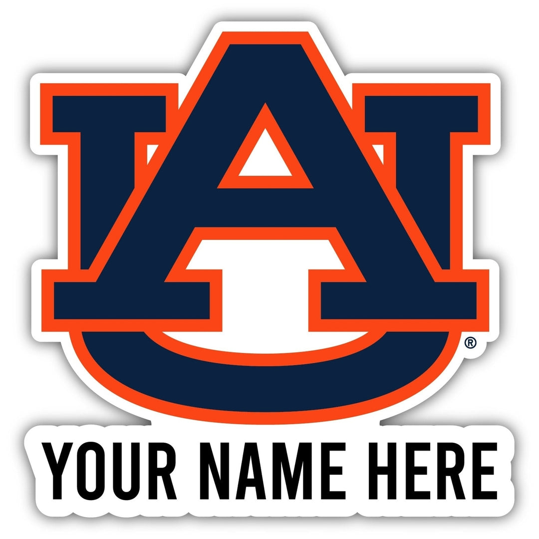 Auburn Tigers Customizable Round Vinyl Decal Sticker Officially Licensed Collegiate Product Image 1