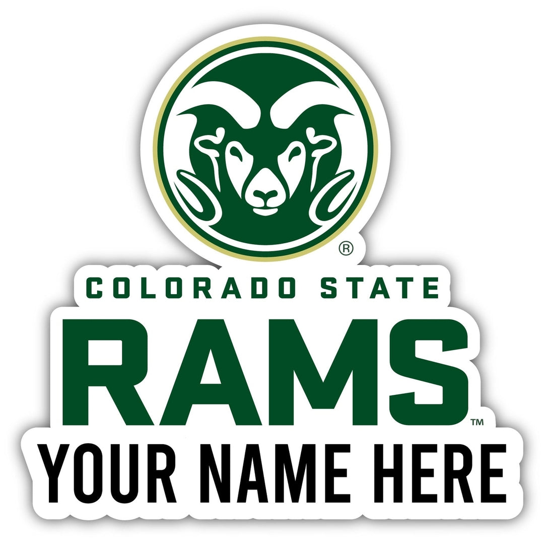 Colorado State Rams Customizable Round Vinyl Decal Sticker Officially Licensed Collegiate Product Image 1