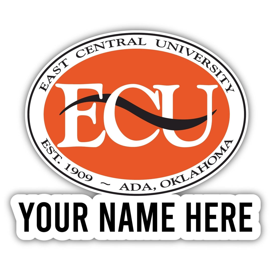 East Central University Tigers Customizable Round Vinyl Decal Sticker Officially Licensed Collegiate Product Image 1