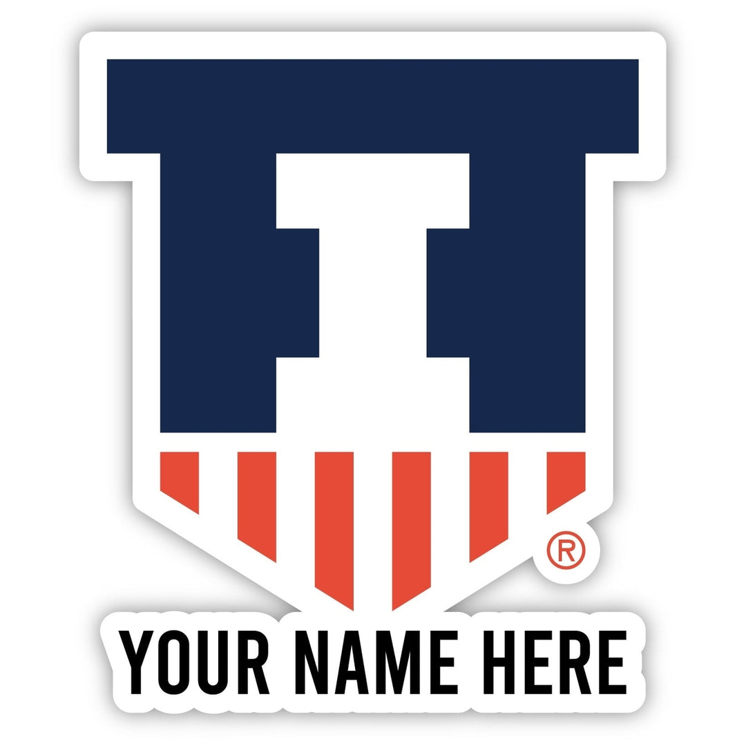 Illinois Fighting Illini Customizable Round Vinyl Decal Sticker Officially Licensed Collegiate Product Image 1