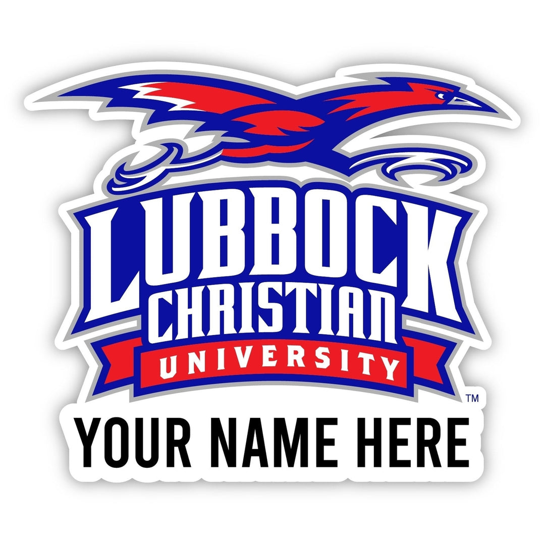 Lubbock Christian University Chaparral Customizable Round Vinyl Decal Sticker Officially Licensed Collegiate Product Image 1