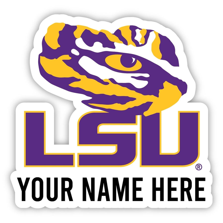 LSU Tigers Customizable Round Vinyl Decal Sticker Officially Licensed Collegiate Product Image 1