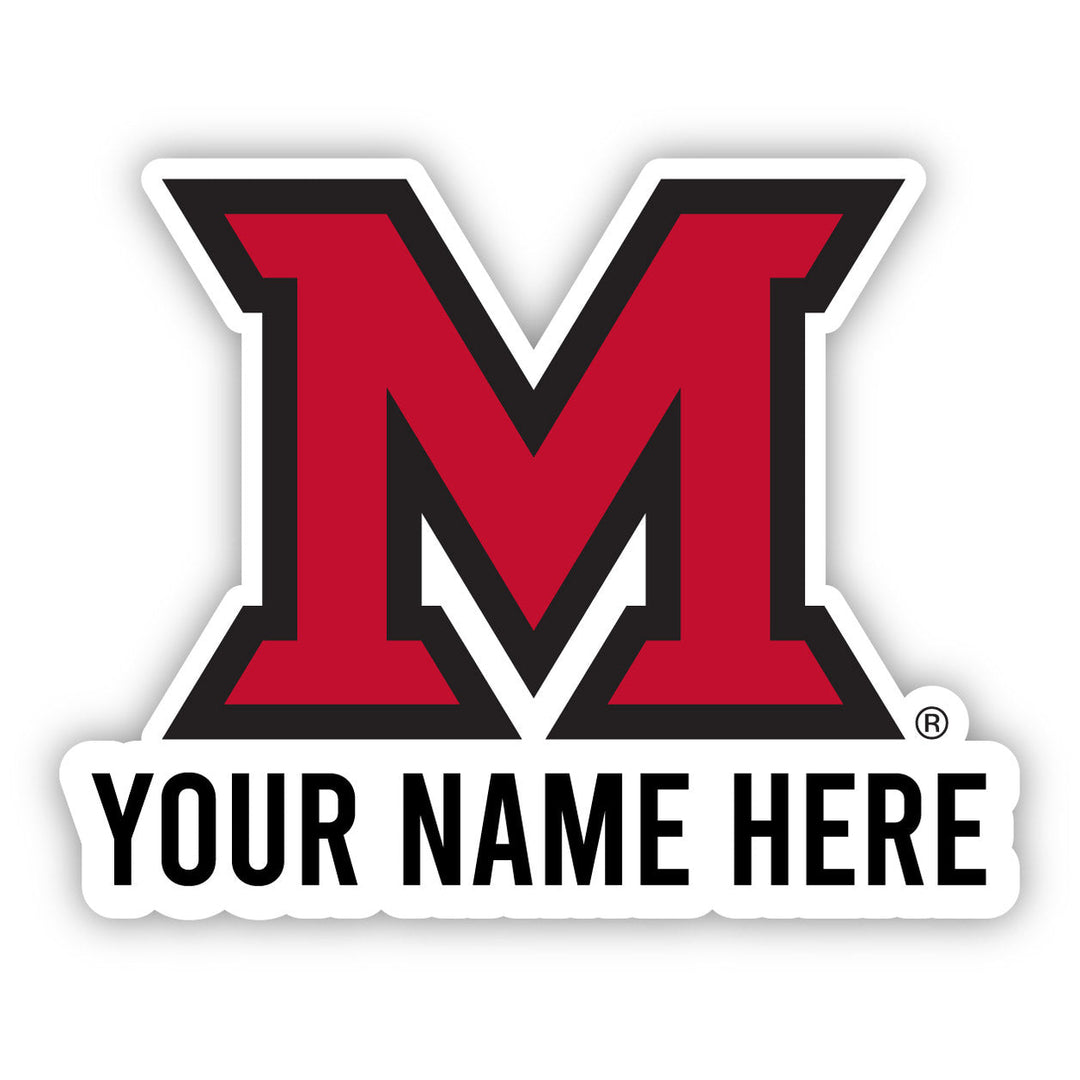 Miami University of Ohio Customizable Round Vinyl Decal Sticker Officially Licensed Collegiate Product Image 1