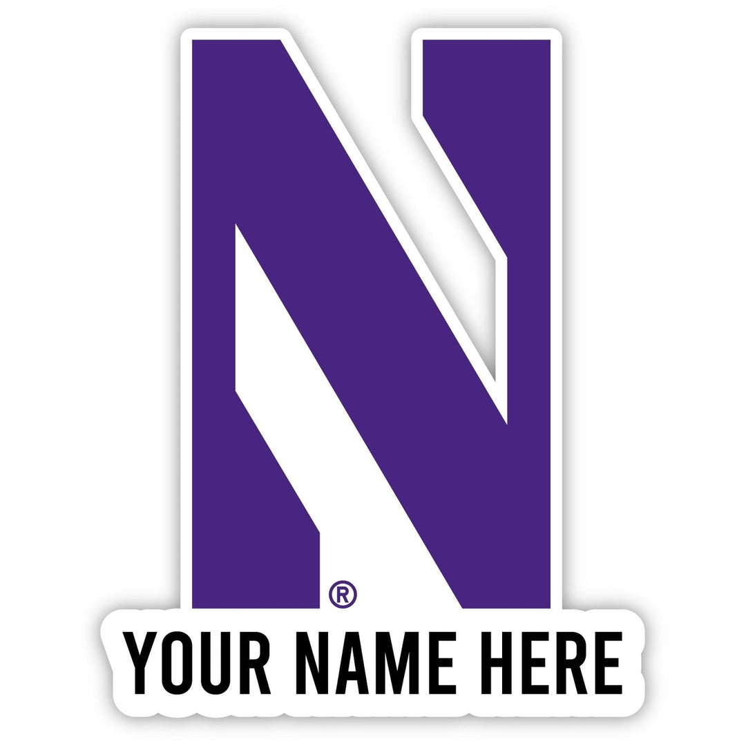 Northwestern University Wildcats Customizable Round Vinyl Decal Sticker Officially Licensed Collegiate Product Image 1