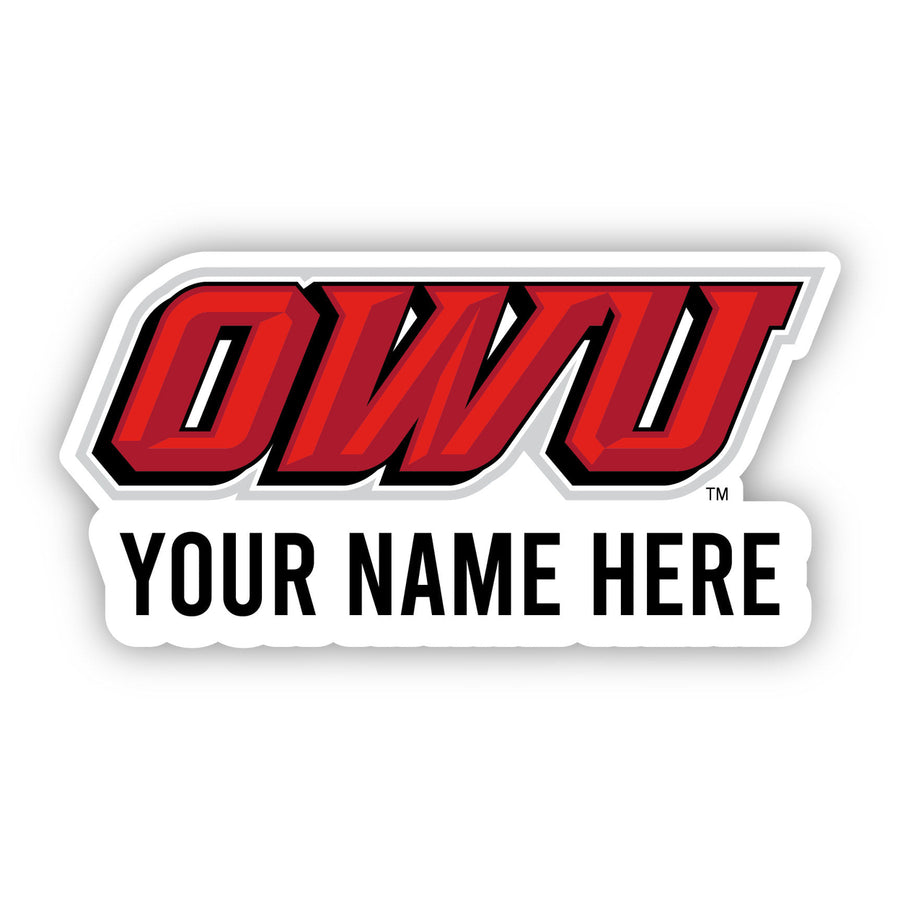 Ohio Wesleyan University Customizable Round Vinyl Decal Sticker Officially Licensed Collegiate Product Image 1