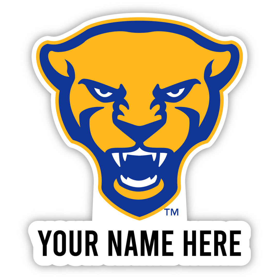 Pittsburgh Panthers Customizable Round Vinyl Decal Sticker Officially Licensed Collegiate Product Image 1