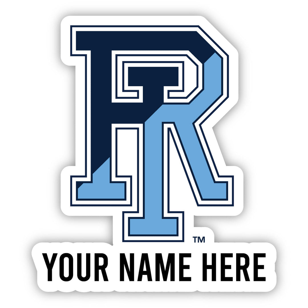 Rhode Island University Customizable Round Vinyl Decal Sticker Officially Licensed Collegiate Product Image 1