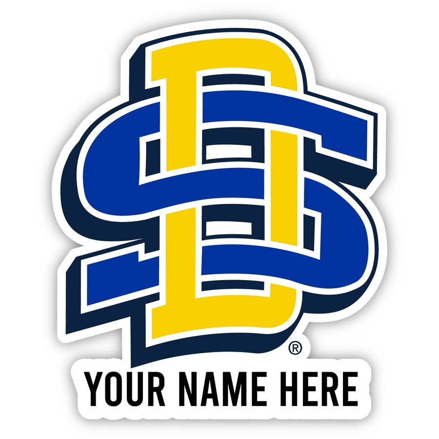 South Dakota State Jackrabbits Customizable Round Vinyl Decal Sticker Officially Licensed Collegiate Product Image 1