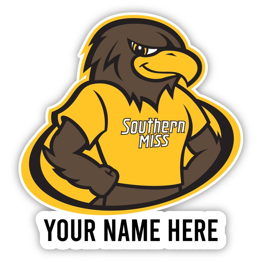 Southern Mississippi Golden Eagles Customizable Round Vinyl Decal Sticker Officially Licensed Collegiate Product Image 1