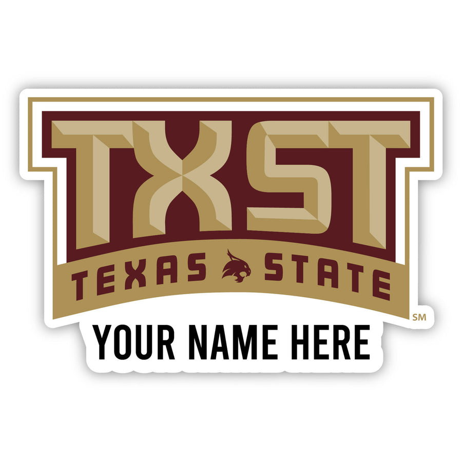 Texas State Bobcats Customizable Round Magnet Officially Licensed Collegiate Product Image 1