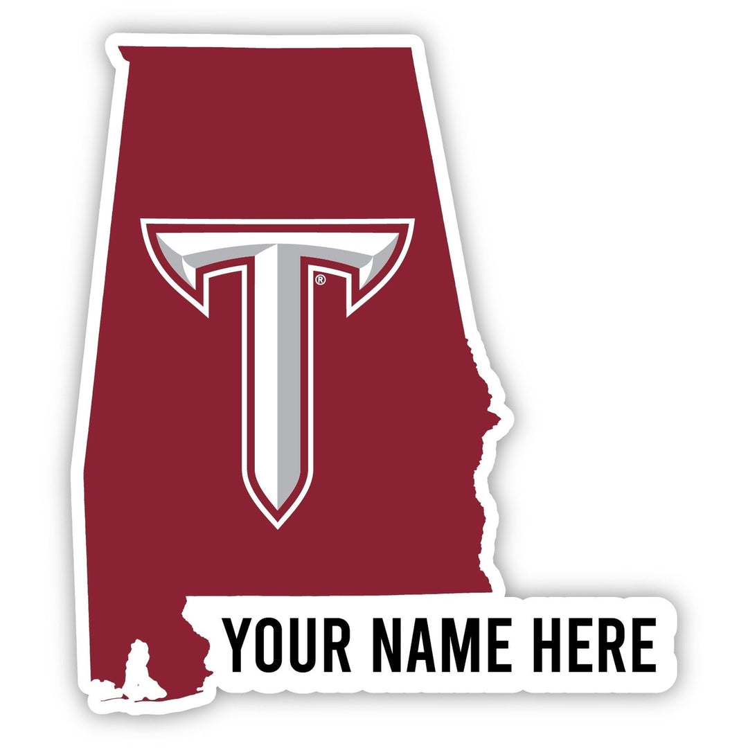 Troy University Customizable Round Magnet Officially Licensed Collegiate Product Image 1