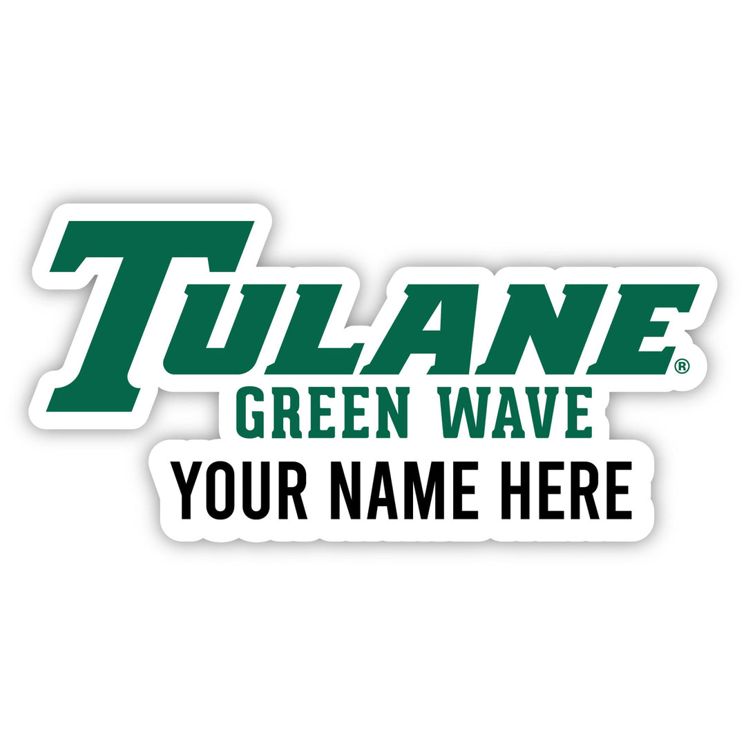 Tulane University Green Wave Customizable Round Vinyl Decal Sticker Officially Licensed Collegiate Product Image 1