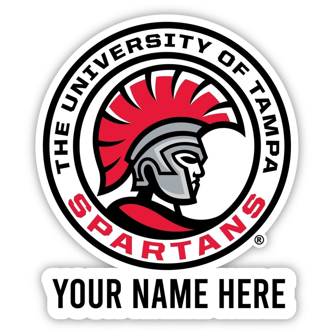 University of Tampa Spartans Customizable Round Vinyl Decal Sticker Officially Licensed Collegiate Product Image 1