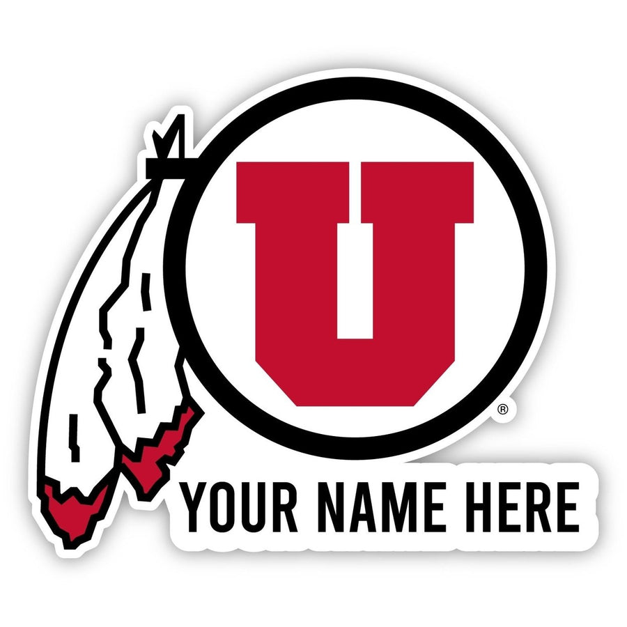 Utah Utes Customizable Round Vinyl Decal Sticker Officially Licensed Collegiate Product Image 1