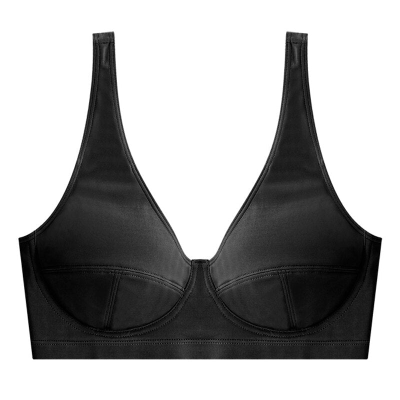 Women Fashion Bras for Underwear Lingerie Add Pad Bra Open Back Bralette Deep U Brassiere Wireless Comfort Sports Image 7