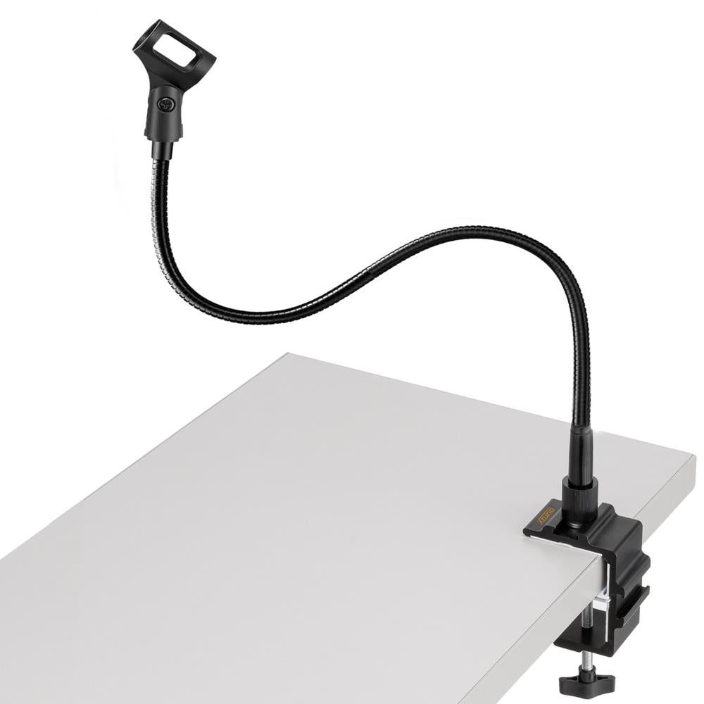 Auray GNCL-20 Gooseneck Microphone Arm 20 Inch Adjustable Desk Clamp Holder Image 1