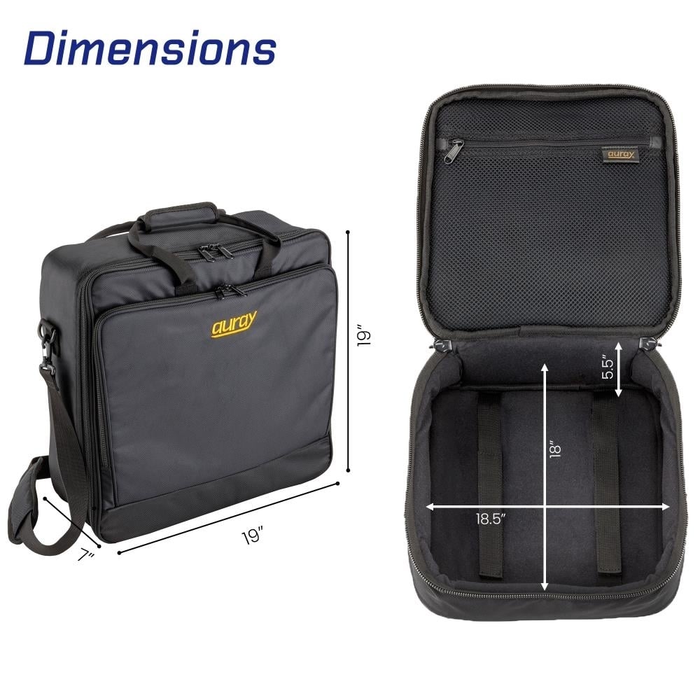 Padded Mixer Bag Gear Protector with Removable Strap and Carry Handles Fits Up to 18x18" Mixers or Gears Image 2